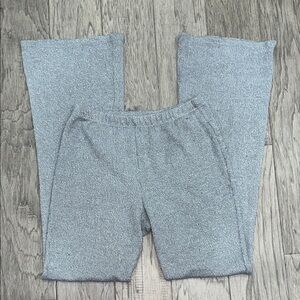 Cozy Gray Knitted Flare Leggings